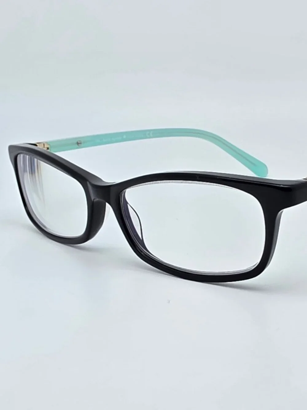 Kate Spade New York Agenta Black Mint Teal Cat Eye Eyeglasses Frame w/ Case 50mm